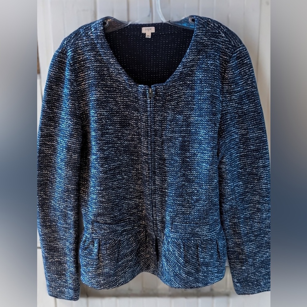 J.Crew Peplum Bocule Jacket Womenβs Medium
Navy Base